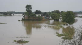 Severe flooding continues to ravage Kampur of Nagaon District in Assam, India
