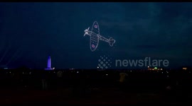 Stunning drone show commemorates 80th anniversary of historic D-Day landings in the UK