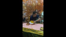 Caught on camera: birthday cake face smash in Santo Domingo