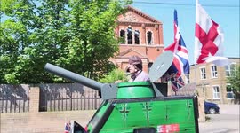 D-Day themed mobility scooter seen in Kent high street, UK