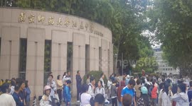 China: Senior Three Students Leave School in Nanjing