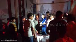 Gaza: Palestine Red Crescent ambulance teams retrieved the remains of four martyrs from Al-Nuseirat camp