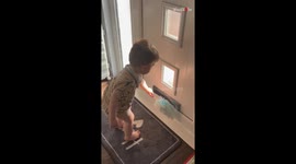 Little boy takes on house cleaning duty and delivers the perfect result