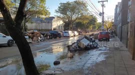 Brazil: Porto Alegre one month after flooding as thousands of tonnes of rubbish removed from streets