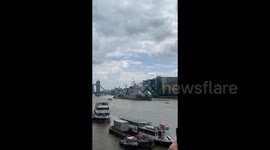 UK: HMS Belfast Commemorates 80th Anniversary Of D-Day With Gun Salute