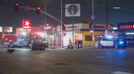 USA: LAPD-Involved Crash in Harvard Heights
