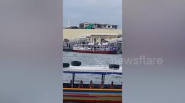 Boats collide injuring four tourists on river in Bangkok
