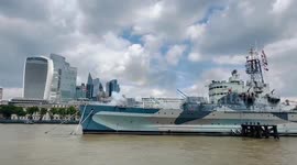 UK: HMS Belfast Commemorates 80th Anniversary Of D-Day With Gun Salute 3