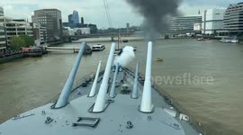 UK: HMS Belfast Commemorates 80th Anniversary Of D-Day With Gun Salute 2