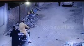 A biker Chain looted from a woman returning after performing Vat Savitri Puja in Northern India