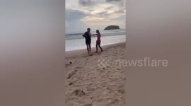 American tourist 'caught stealing woman's phone' on beach in Thailand