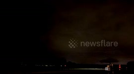 USA: Massive Sheet Lightning Over Colin County Texas