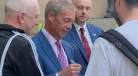 Nigel Farage leaves BBC  after general election debate