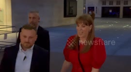 Angela Rayner  leaves BBC  after general election debate