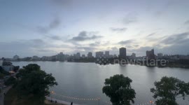 Oakland Sunset Amidst Clouds