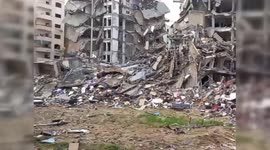 Gaza: Destruction in the Tal al-Hawa neighborhood of Gaza City as a result of the ongoing Israeli airstrikes