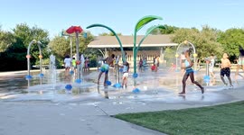 USA: Conquering The Texas Heat Wave At Frisco Commons Park in Frisco