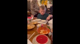 Boy has priceless reaction after unknowingly eating sour cream instead of ice cream!