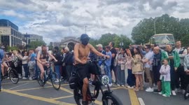 Body positivity!: Hundreds set off in the annual spectacle which is the World Naked Bike Ride in Tower Hill