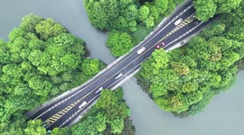 China: Yang Gong Causeway Scenery in Hangzhou