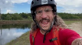 Florida man goes biking on the Everglades; enters biblical levels of plague, like gnats