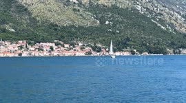 A couple of dolphins spotted in the Adriatic sea near Herceg Novi (Montenegro)