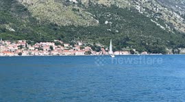 A couple of dolphins spotted in the Adriatic sea near Herceg Novi (Montenegro)