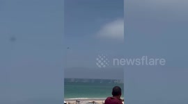 Gaza: Israeli Military Helicopter Fires Near Displaced People's Tents on Gaza City Shores