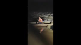 Firefighters rescue trapped man in Guangxi, China