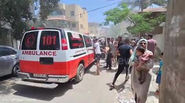 Gaza: Palestine Red Crescent ambulance teams transported more than 10 injured people