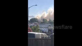 US: John Fire Burns 50 Acres In Pittsburg, California