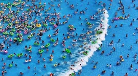 China: People Cooling Off in A Water Park in Nanjing