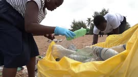 Beach cleanup event held in Cote d'Ivoire to protect environment