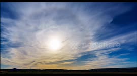 China: Halo And Sunset in Zhangjiakou