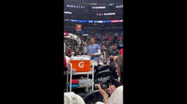 Russell Westbrook in the match between La clippers and denver