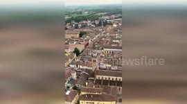 Italy: Man Rescued from Top of Crema Cathedral