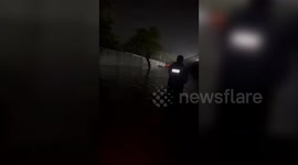 Motorists abandon vehicles as heavy rain causes floods in western India