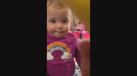 Daughter Tries to Say Banana