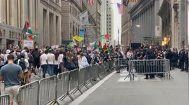 US: Anti-Israel Demonstrators Protest Outside Nova Music Festival Exhibition In NYC 2