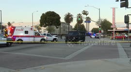USA: 2 Car Crash With Officer Involved Shooting in Pomona