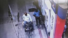 Sambhajinagar - Fire Breaks Out In Bike On Petrol Pump while using mobile , active employees douse the fire
