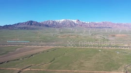 China: A Wind Power Plant on The Gobi in Xinjiang