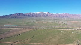 China: A Wind Power Plant on The Gobi in Xinjiang