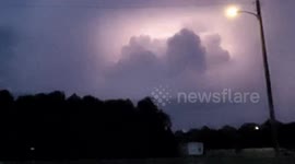 Super slow motion lightning shots North of Pell City, AL
