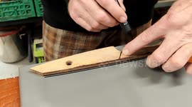 Guido Ooms of Studio OOOMS is making a kitchen knife from start to finish.