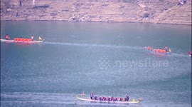 China: A Traditional Dragon Boat Race During The Dragon Boat Festival in Yichang