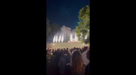 Meteorite photobombs wedding cake cutting in Alenquer, Portugal
