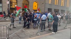 US: Anti-Israel Demonstrators Protest Outside Nova Music Festival Exhibition In NYC 3