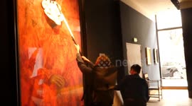 Animal rights activists attack King Charles portrait at National Gallery in London