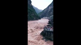 Spectacular view of Tiger Leaping Gorge in China's Yunnan